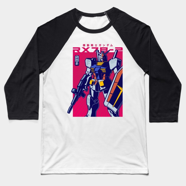 204 POP Gundam Baseball T-Shirt by Yexart